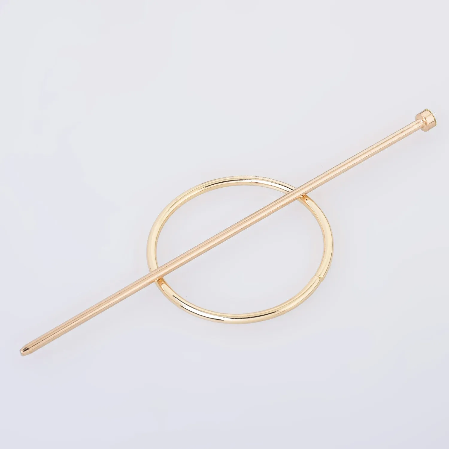 1 3/4 Alloy Open Circle Hair Clip Geometric Hair Clip round barrette Minimalist Hair Accessories Hair Slide 1pcs