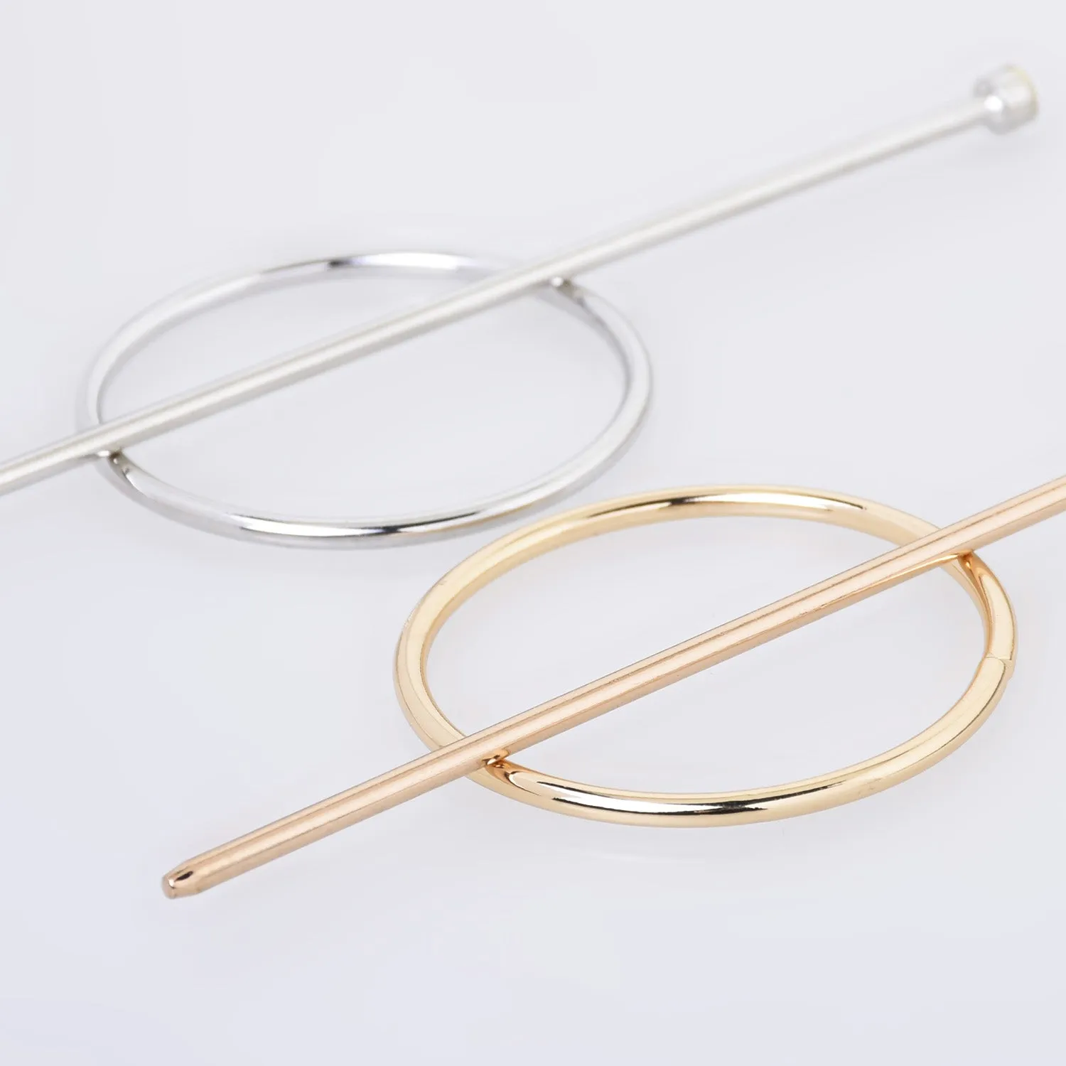 1 3/4 Alloy Open Circle Hair Clip Geometric Hair Clip round barrette Minimalist Hair Accessories Hair Slide 1pcs