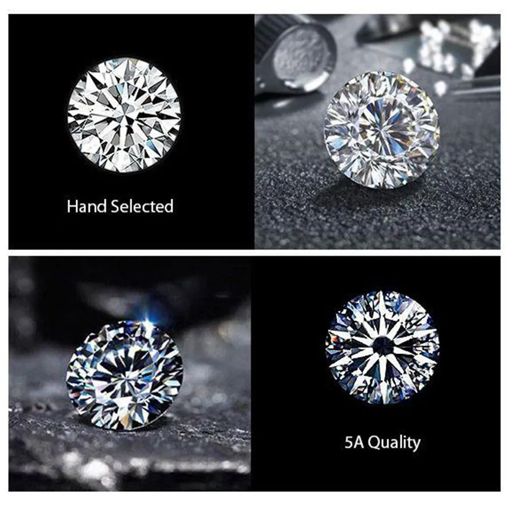 1.0 Carats VVS1 Moissanite Rings for Women 0073