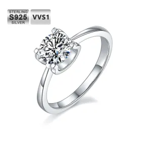 1.0 Carats VVS1 Moissanite Rings for Women 0073