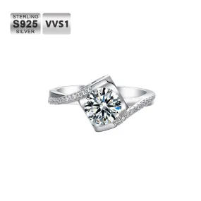 1.0 Carats VVS1 Moissanite Rings for Women