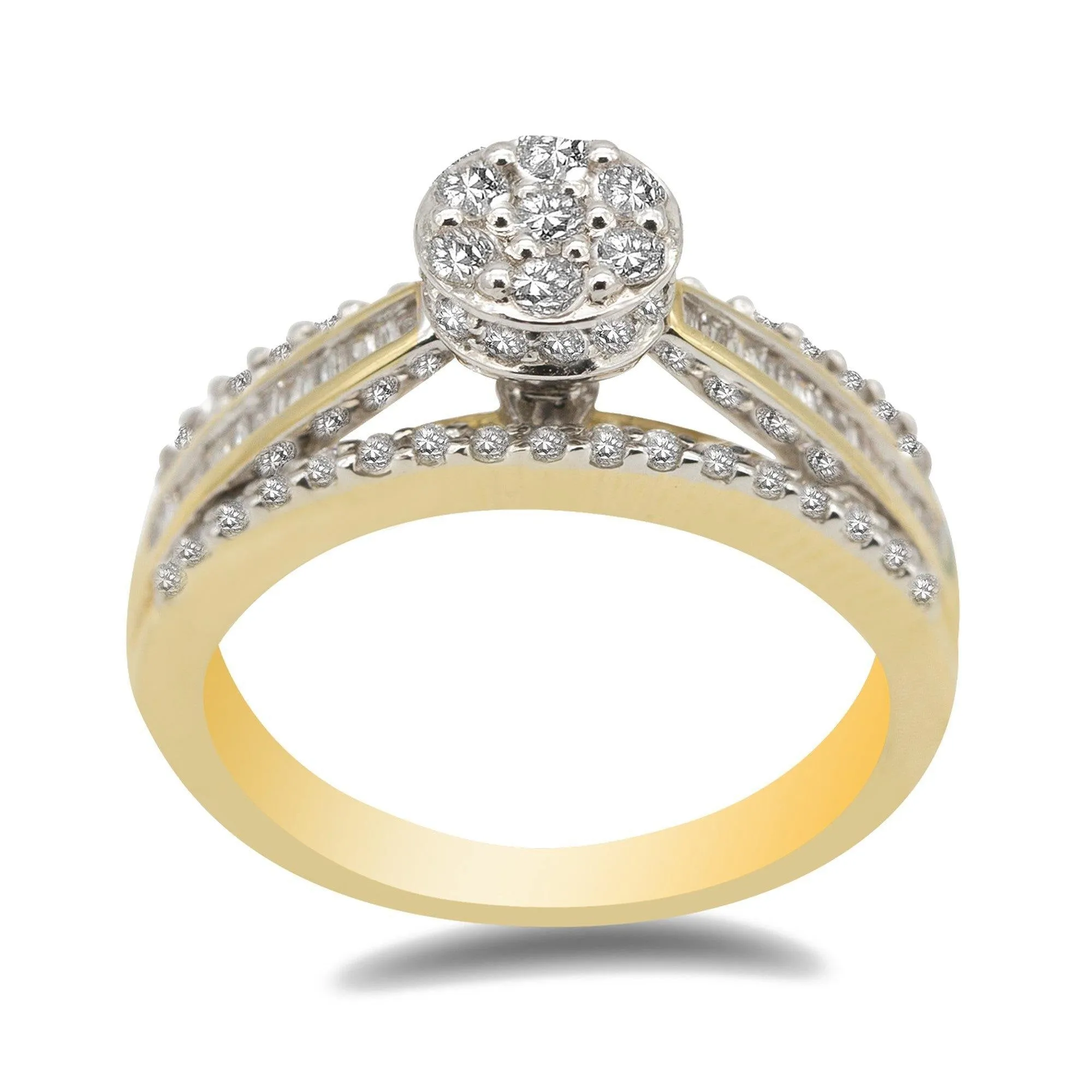 14K Two Tone Gold Diamond Ring