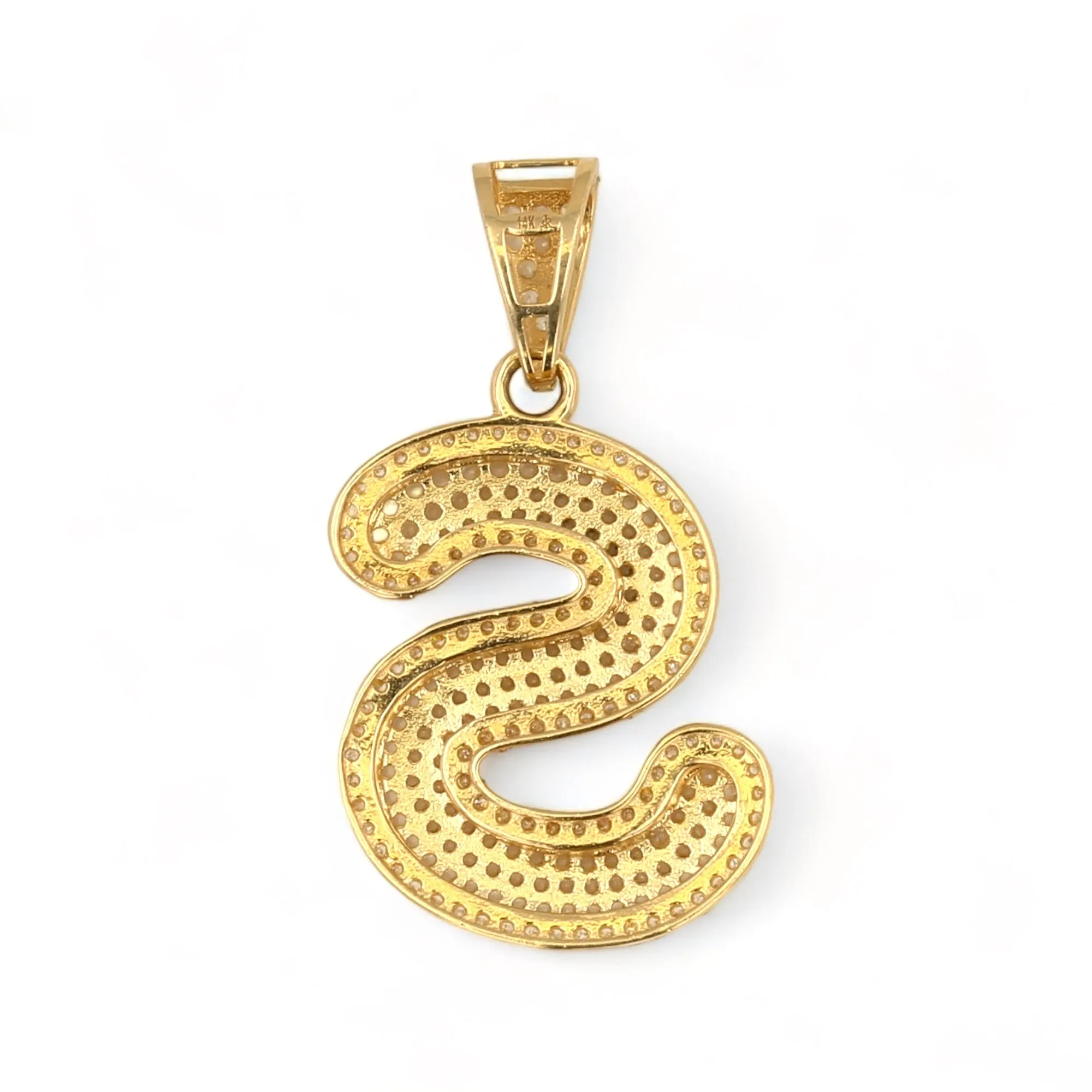 14K Yellow gold S pendant-320478