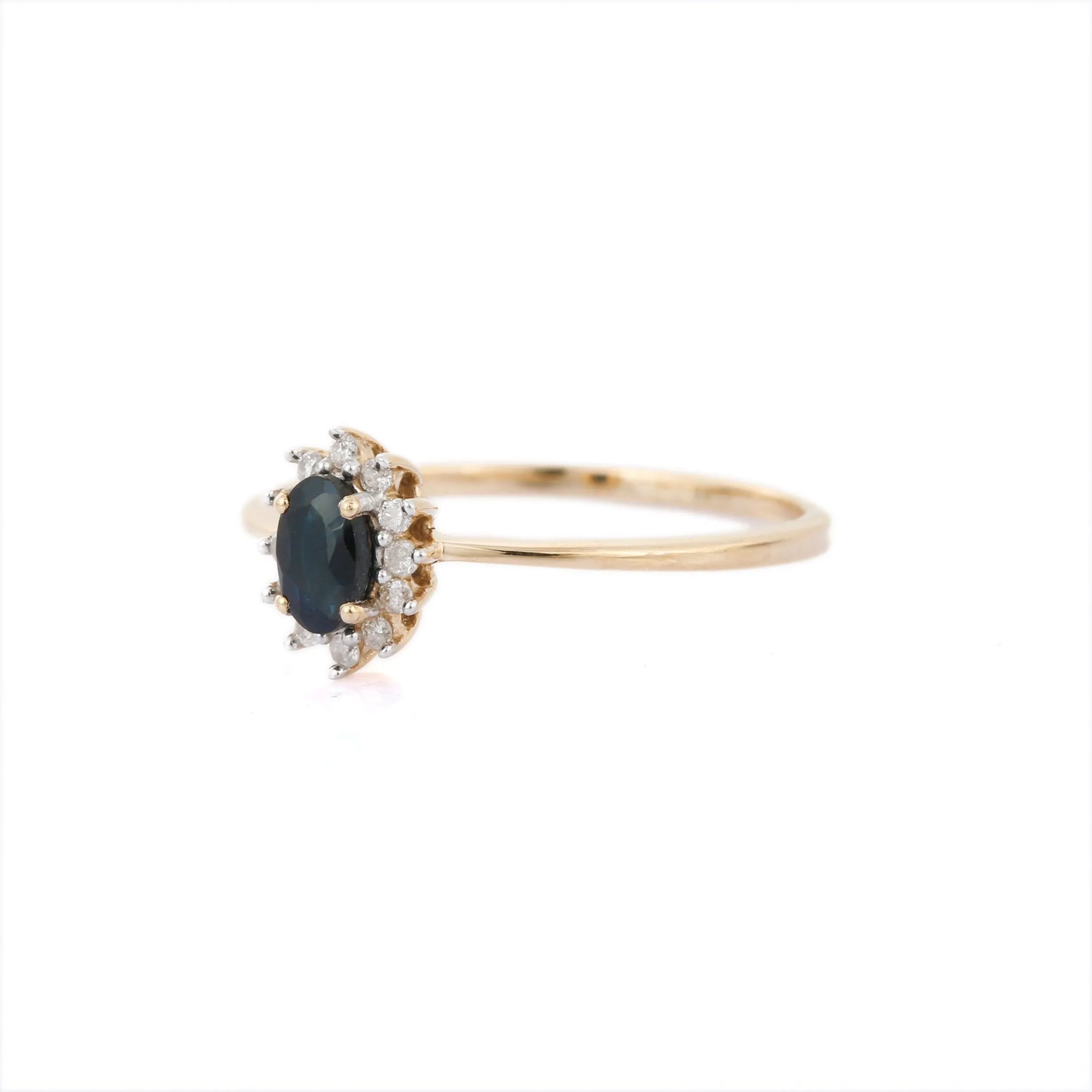 14K Yellow Gold Sapphire Ring