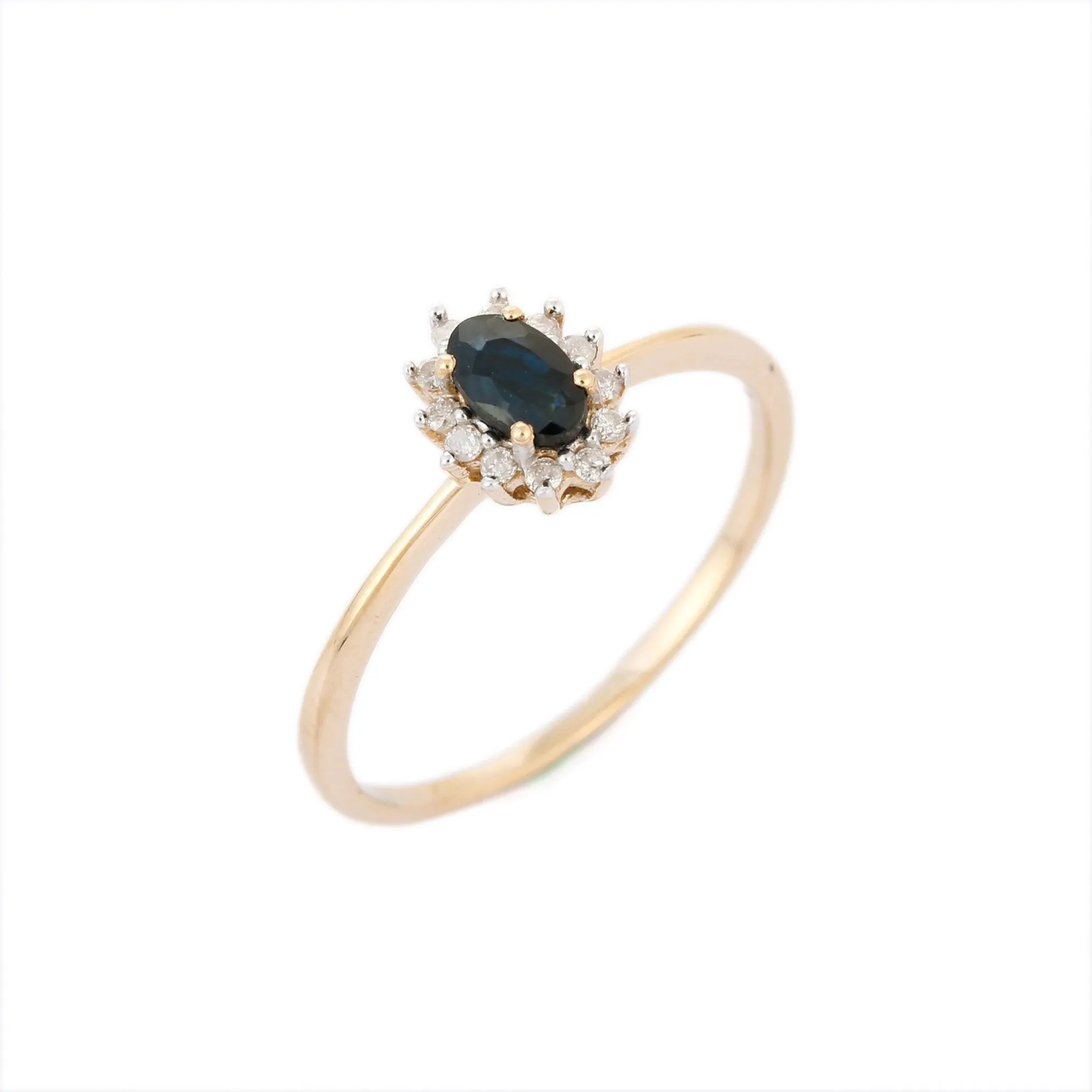 14K Yellow Gold Sapphire Ring