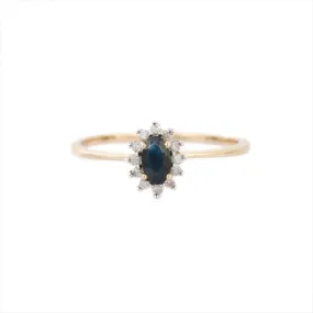 14K Yellow Gold Sapphire Ring