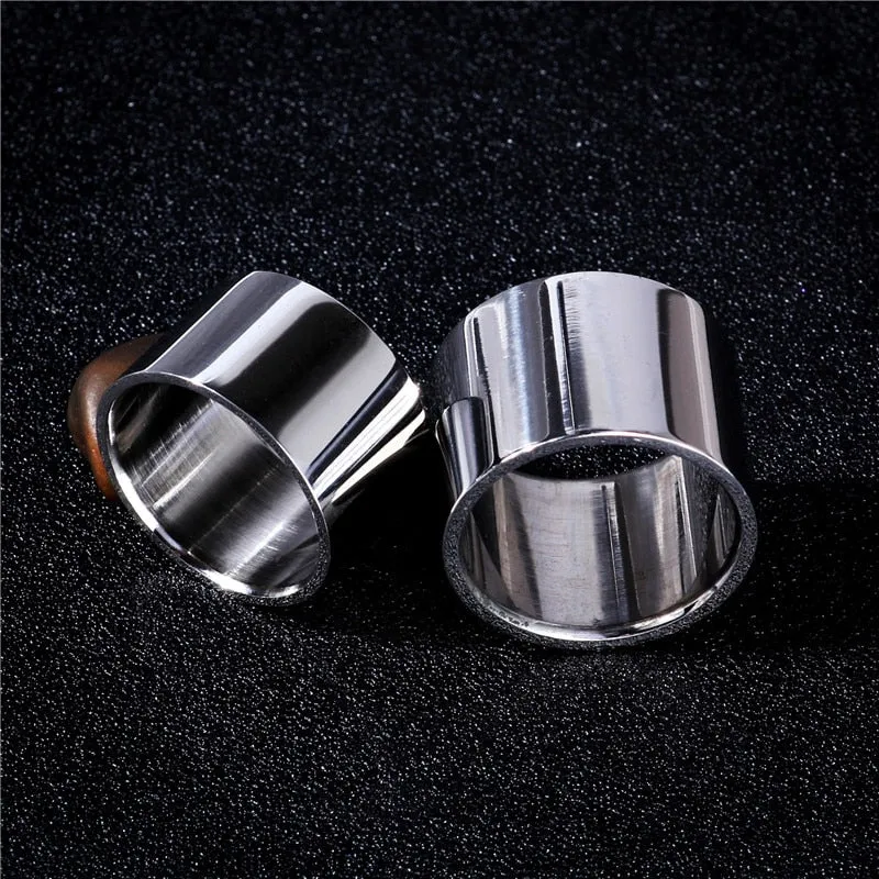 14mm & 18mm Silver Polished Titanium Ring