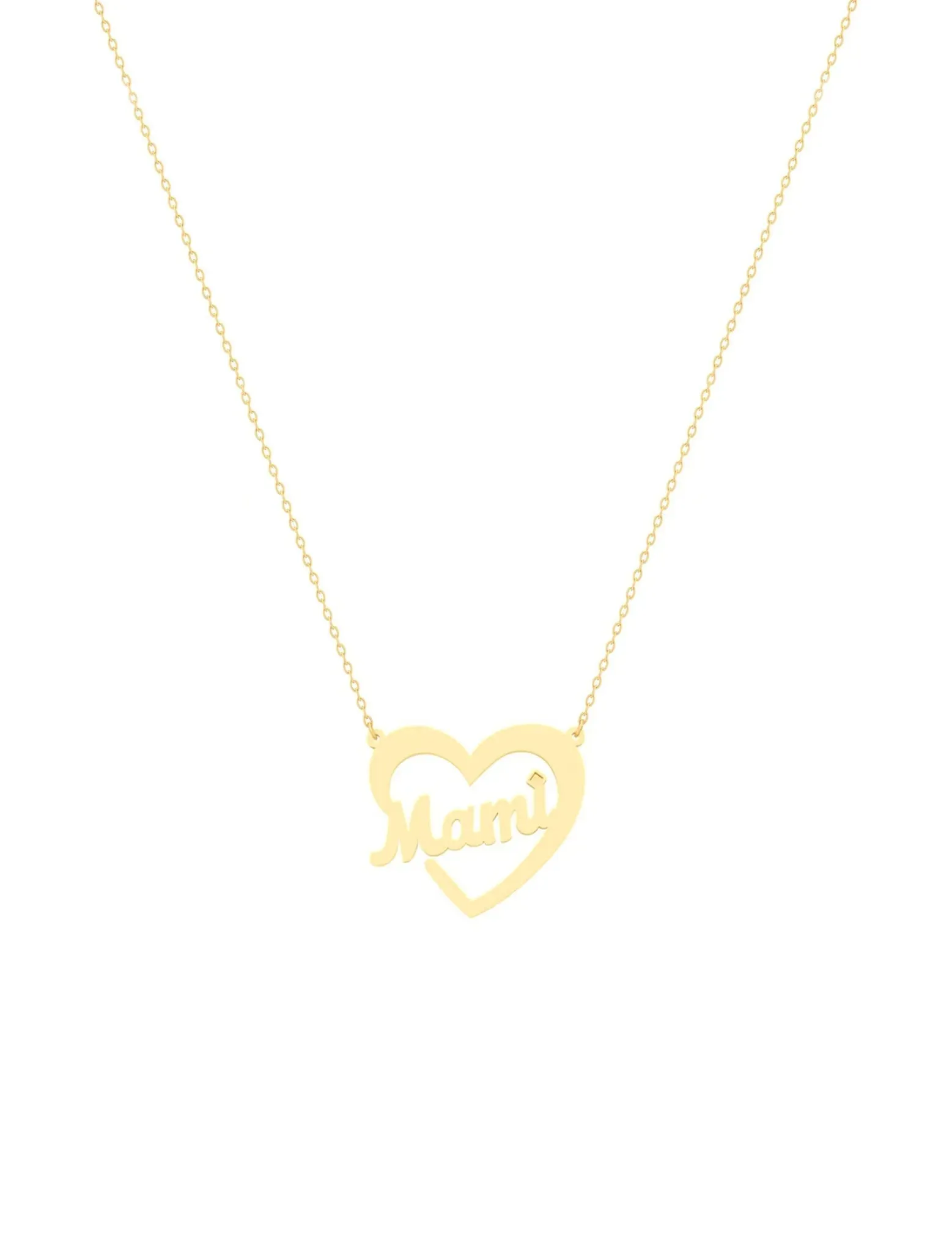 18K Gold Mami Open Heart Necklace