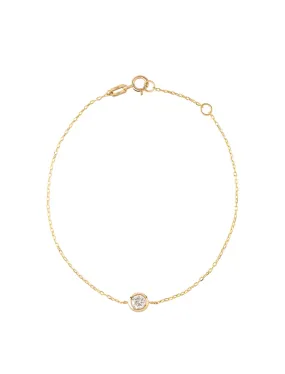 18K Gold Sparkle Bezel Bracelet