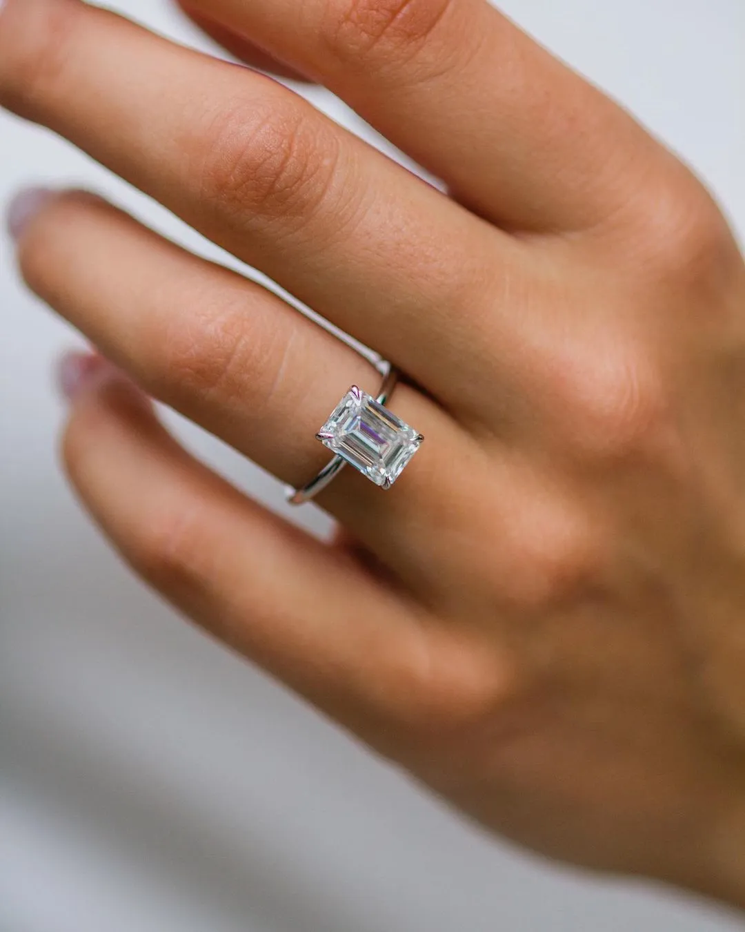 3 Carat Emerald in our Harper Solitaire setting