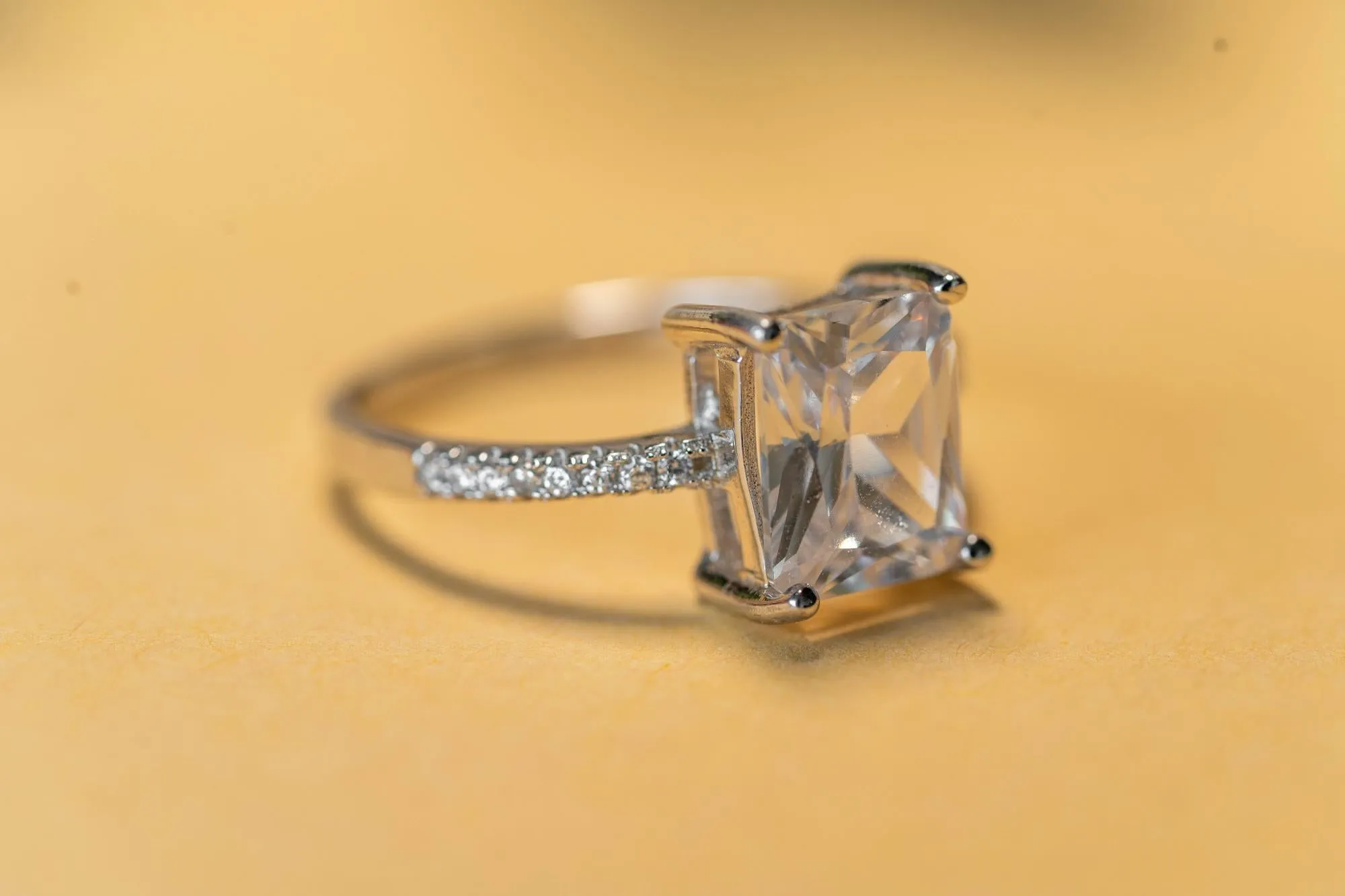 3.0ct Radiant Cut Lab Grown Diamond Engagement Ring