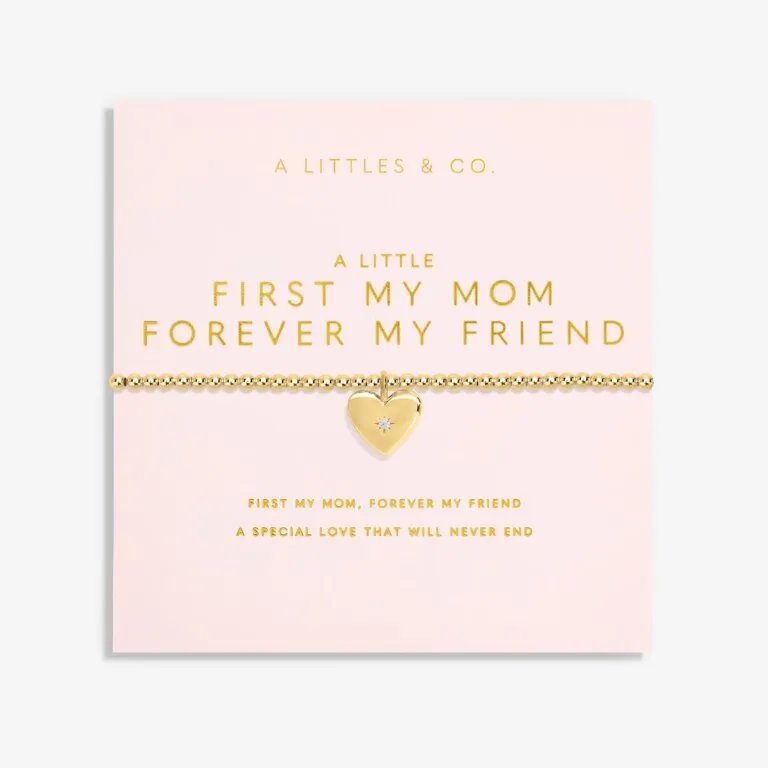 A Little 'First My Mom, Forever My Friend' Bracelet In Gold-Tone Plating