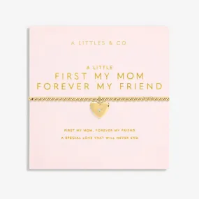 A Little 'First My Mom, Forever My Friend' Bracelet In Gold-Tone Plating