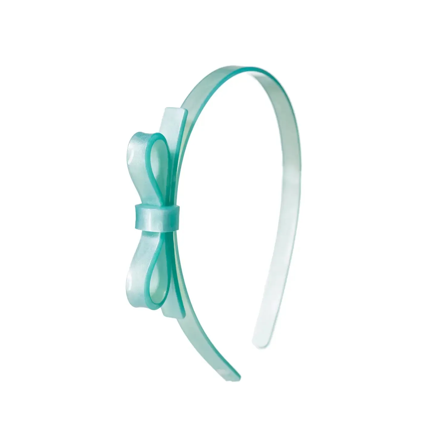 Acrylic Headband - Thin Bow - Mint