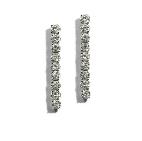 AFJ Diamond Collection - Diamond Drop Earrings, 18k White Gold