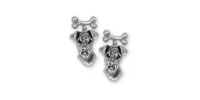 Airedale Terrier Earrings Jewelry Sterling Silver Handmade Dog Earrings AR7-BNE