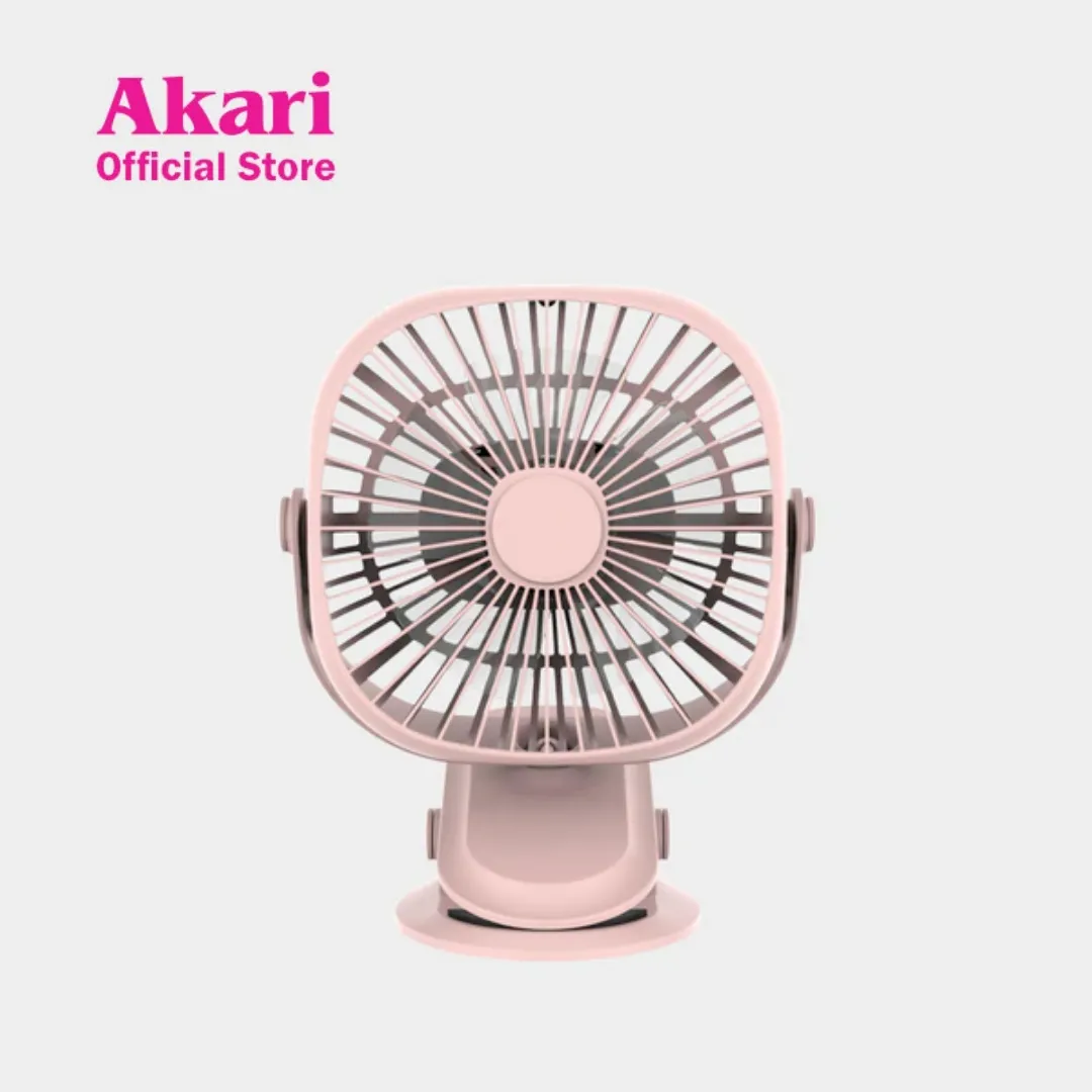 Akari 5 Rechargeable Clip Fan with LED (AJF-5519P)