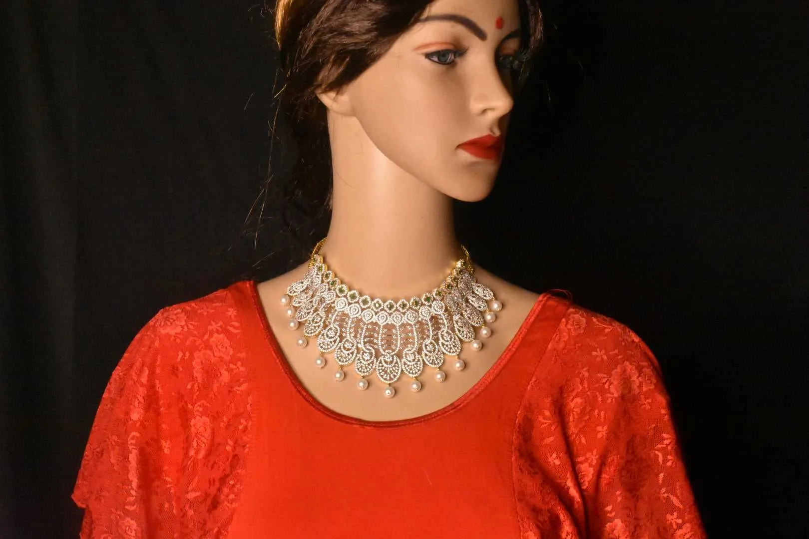 American Diamond Choker Set By Asp Fashion Jewellery