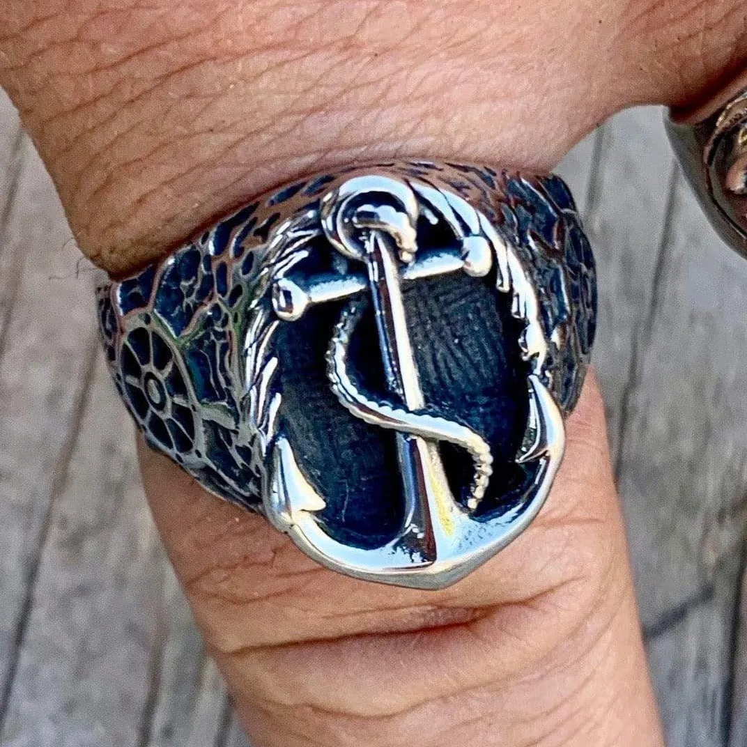 Anchor & Rope Ring - R123