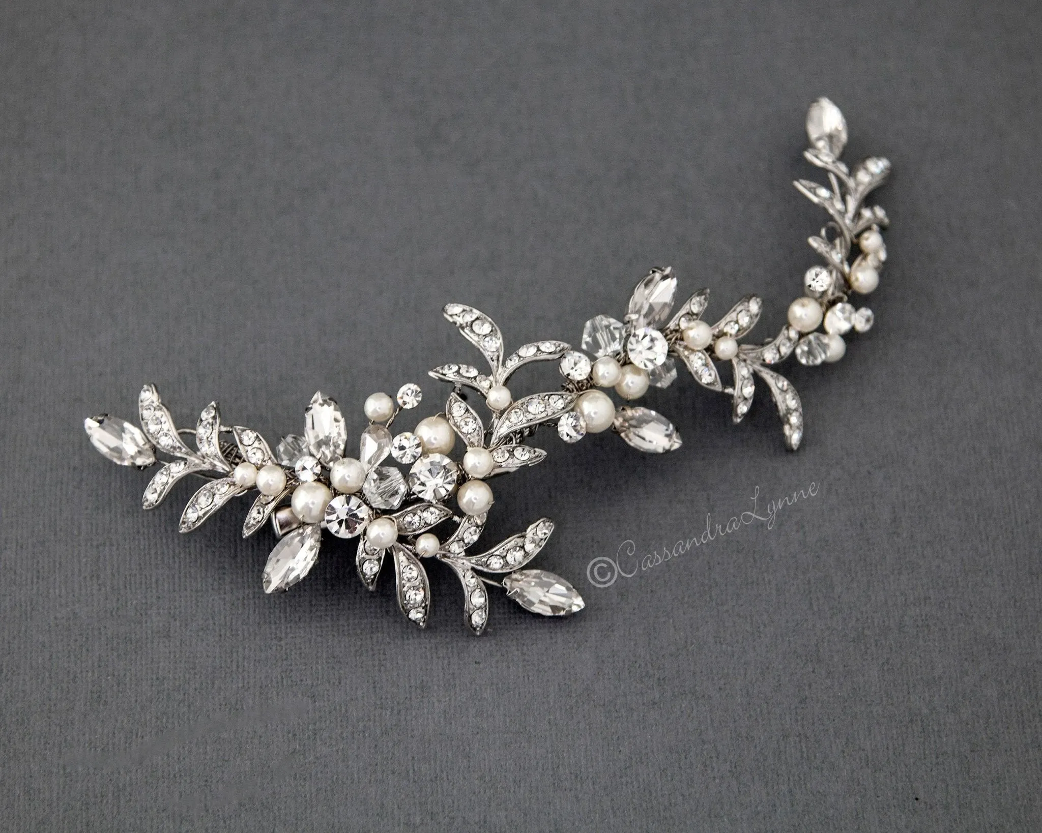 Antique Pearl Bridal Hair Clip