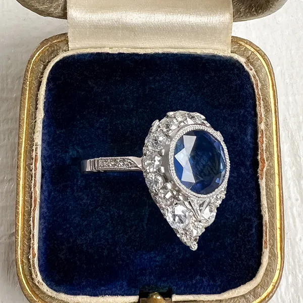 Art Deco Sapphire & Diamond Ring