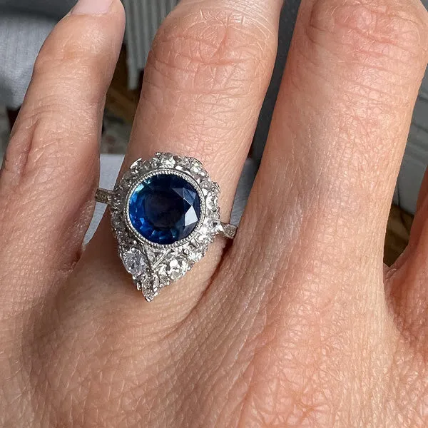 Art Deco Sapphire & Diamond Ring