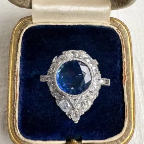 Art Deco Sapphire & Diamond Ring