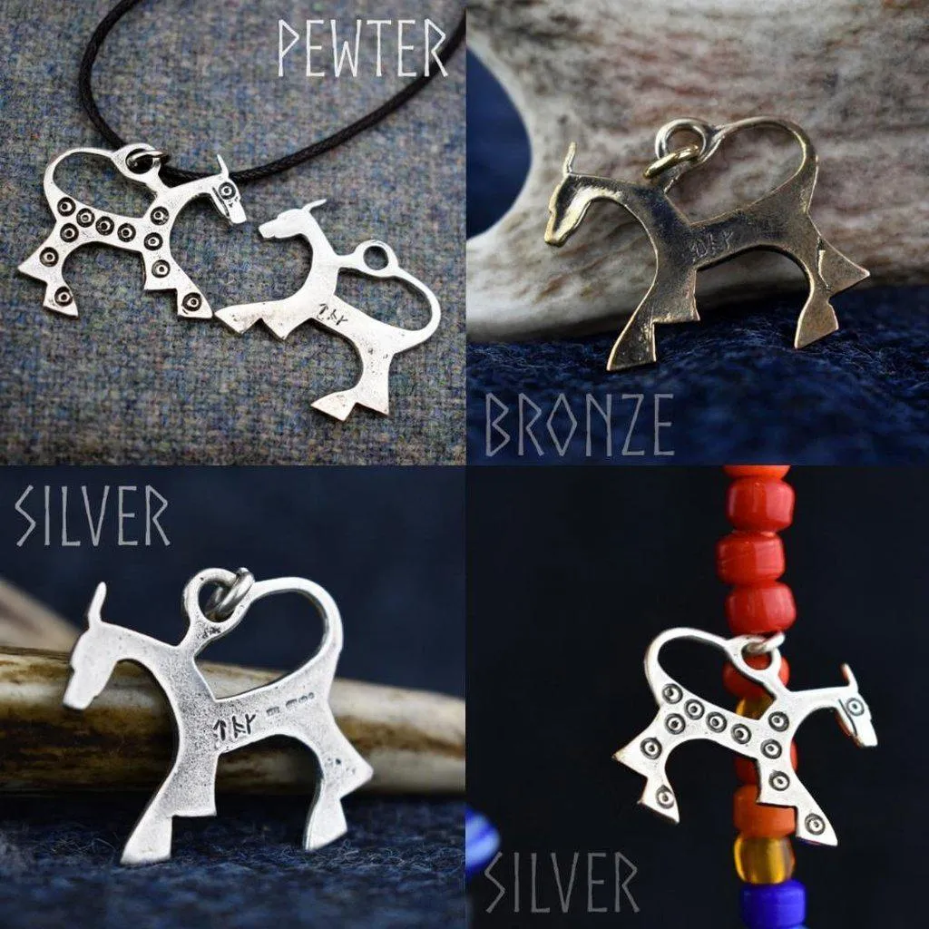 Asgard Novrogod Horse Pendant - Pewter or Silver