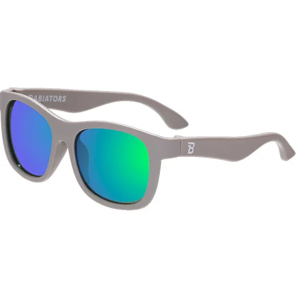 Babiators Navigator Polarized Mirrored Sunglasses - Graphite Gray/Green