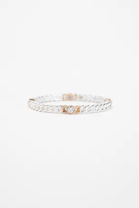 Banks Tailored Chain Solitaire Stone Bracelet