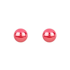 Barbie Theme Pearl Finish Color Stud Earrings