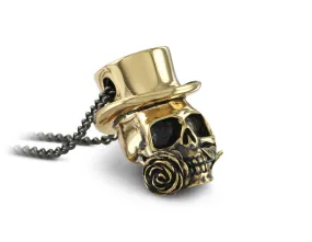 Baron Samedi Skull Necklace - Bronze