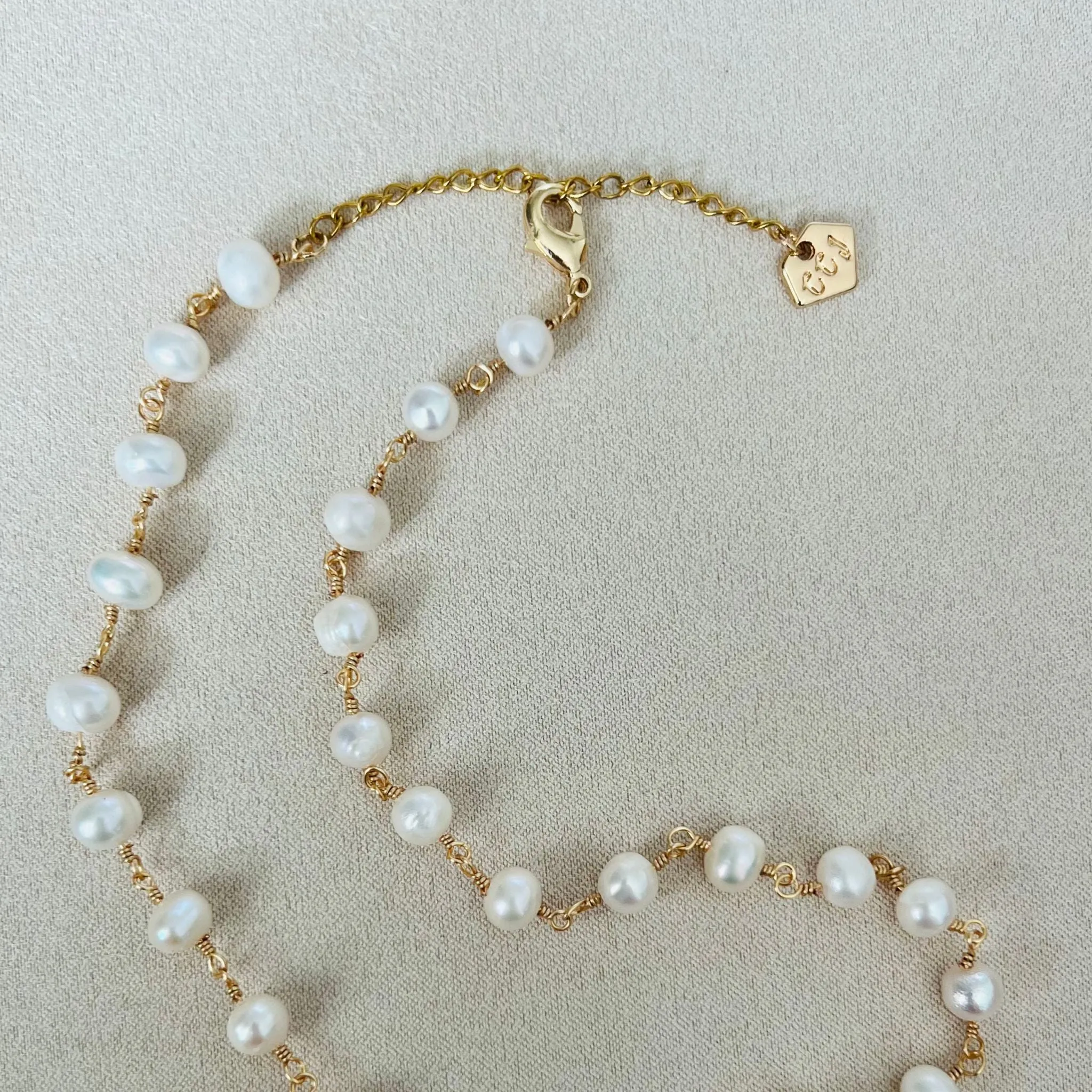 Baroque Pearl Choker Necklace GHW