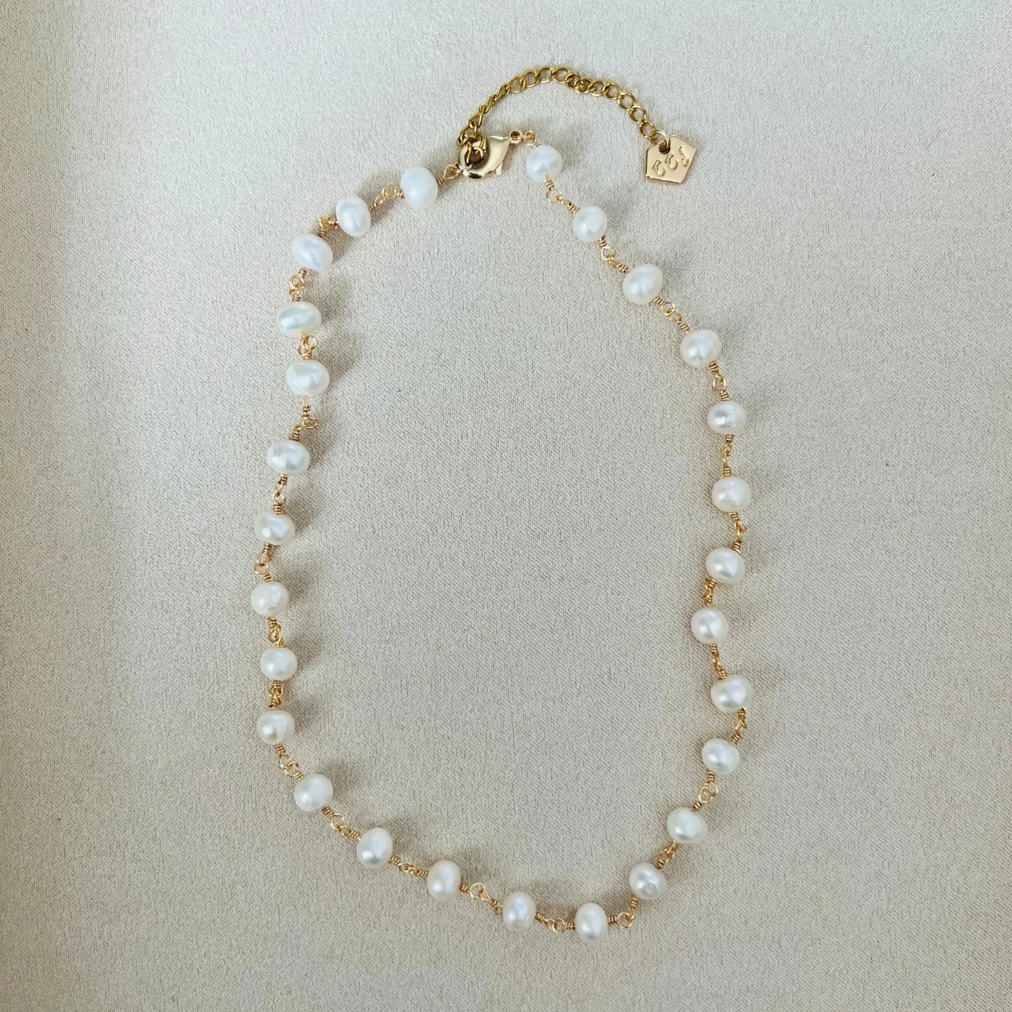 Baroque Pearl Choker Necklace GHW