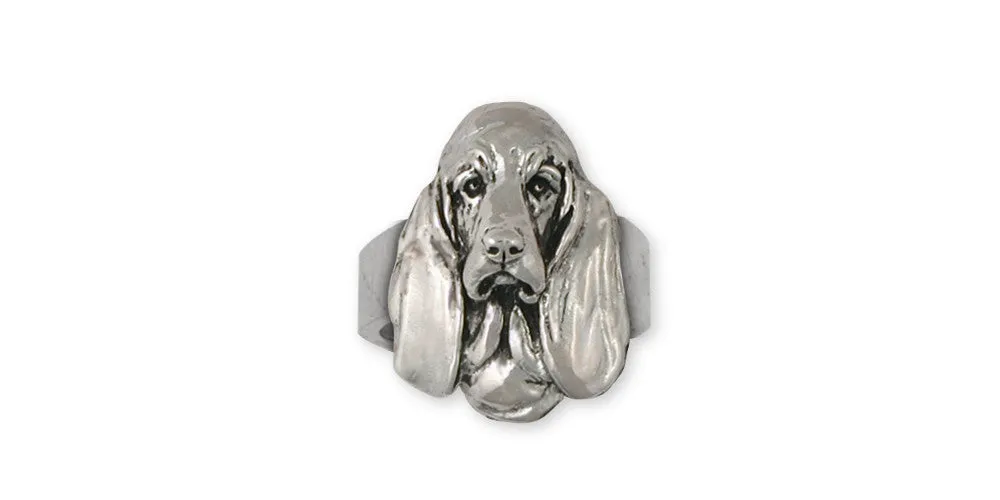 Basset Hound Ring Jewelry Sterling Silver Handmade Dog Ring BAS2-R