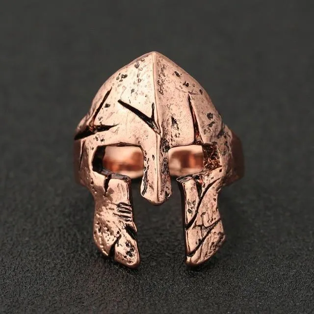 Battle-Worn Spartan Helmet Ring