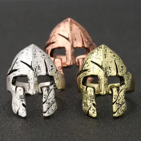 Battle-Worn Spartan Helmet Ring