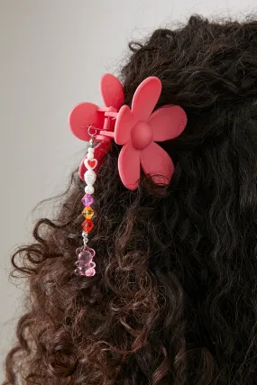 Beaded Flower Claw Hair Clip