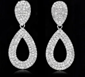 Beautiful Rhinestone Teardrop Dangle Earrings