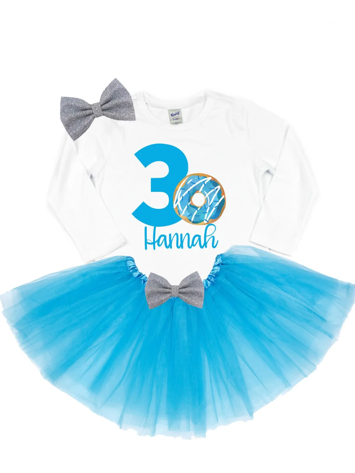 Blue & Silver Donut Tutu Outfit