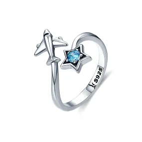 Blue Star Trek Plane Plain Ring