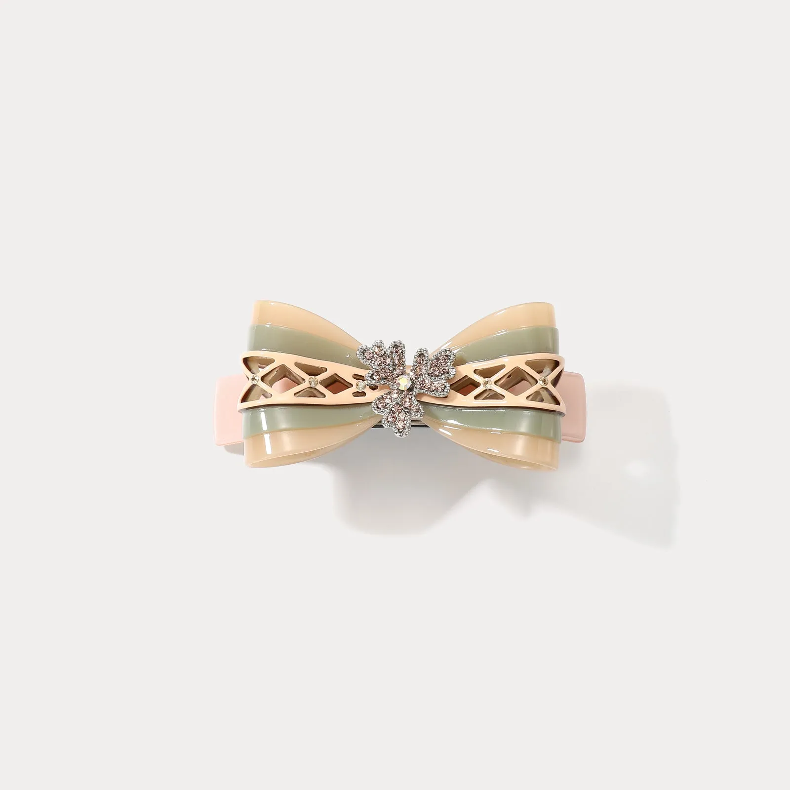 Bow Tie Colorblock Claw Clips