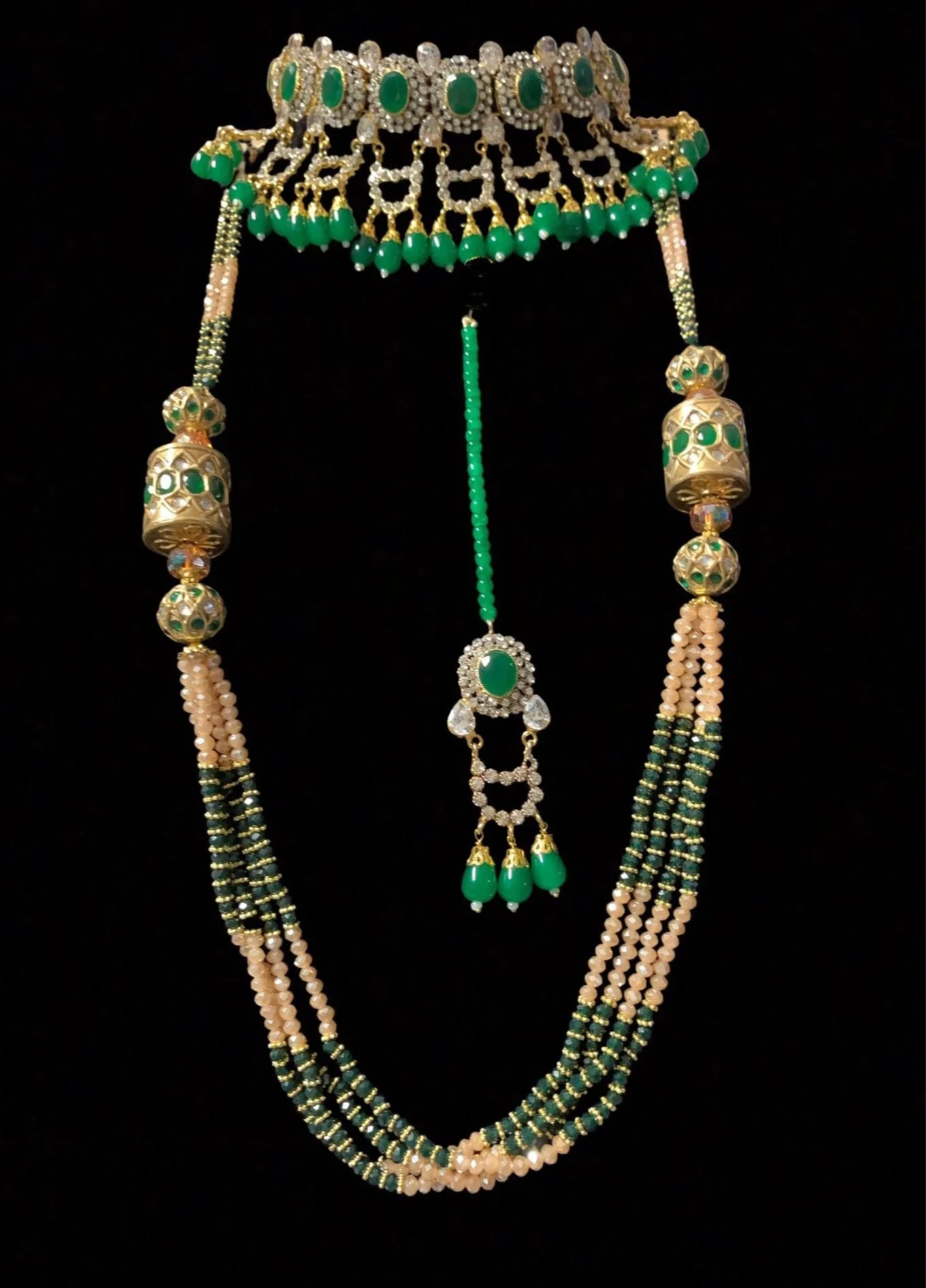 BR40 Mehak green bridal set ( READY TO SHIP)