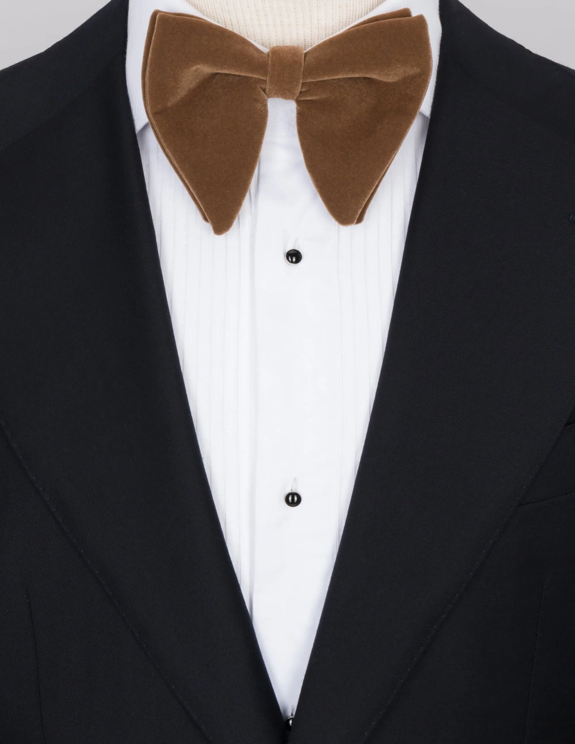 Brown Velvet L Bow Tie