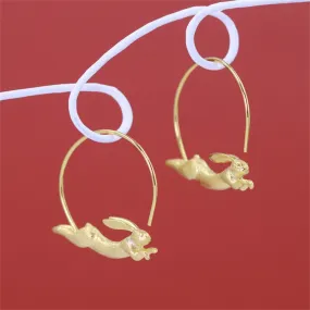 Bunny Hoop Earrings