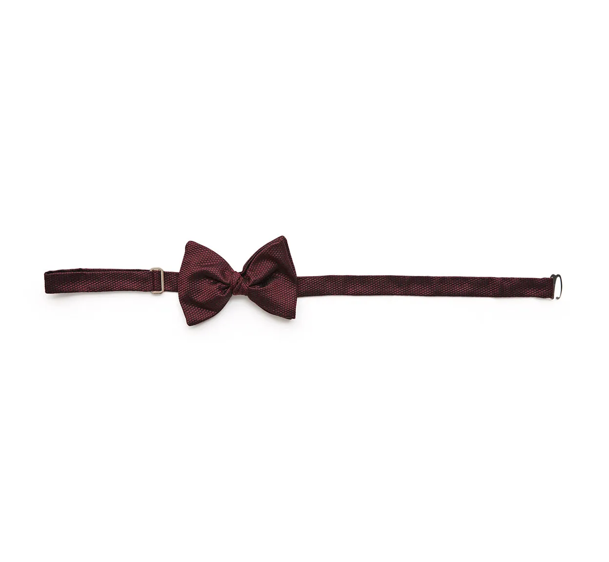 Burgundy Grenadine Silk Bow Tie