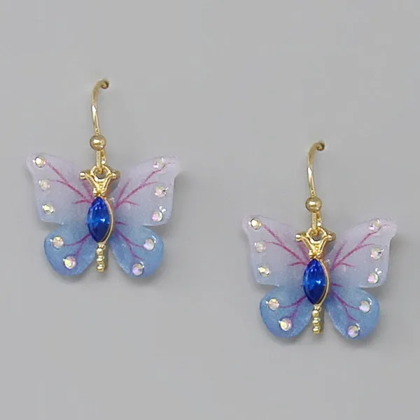 Butterfly Acrylic Dangle Earrings