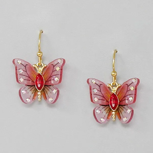 Butterfly Acrylic Dangle Earrings