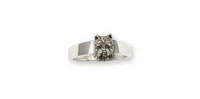 Cairn Terrier Ring Jewelry Sterling Silver Handmade Dog Ring CNWT27-R