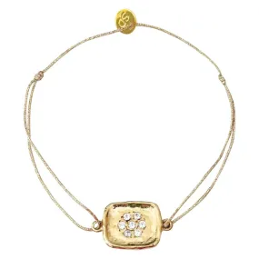 Callisto Gold Plated Medal Bracelet with Zircons